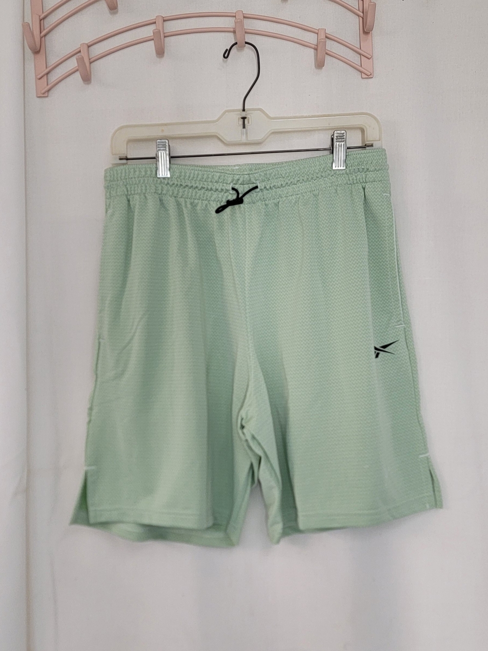 Reebok Men's Mint Green Athletic Mesh Shorts
